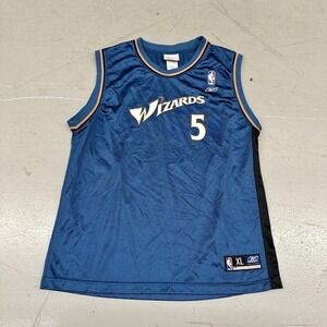 Washington Wizards Jersey Youth XL Blue NBA Basketball Safren 5 Reebok